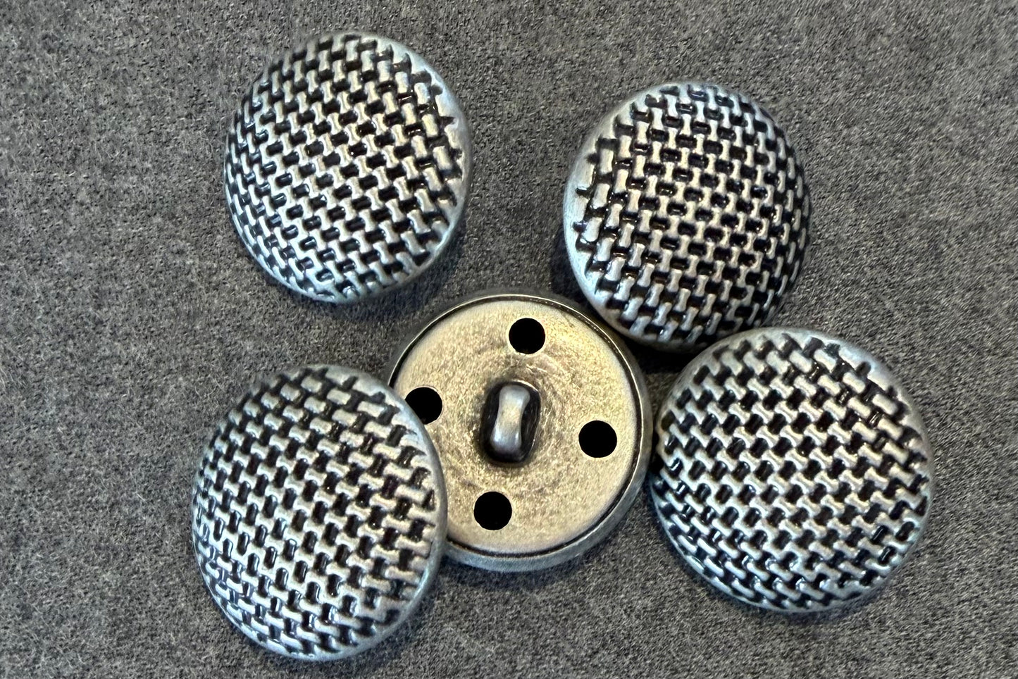 Mesh-Textured Metal Button