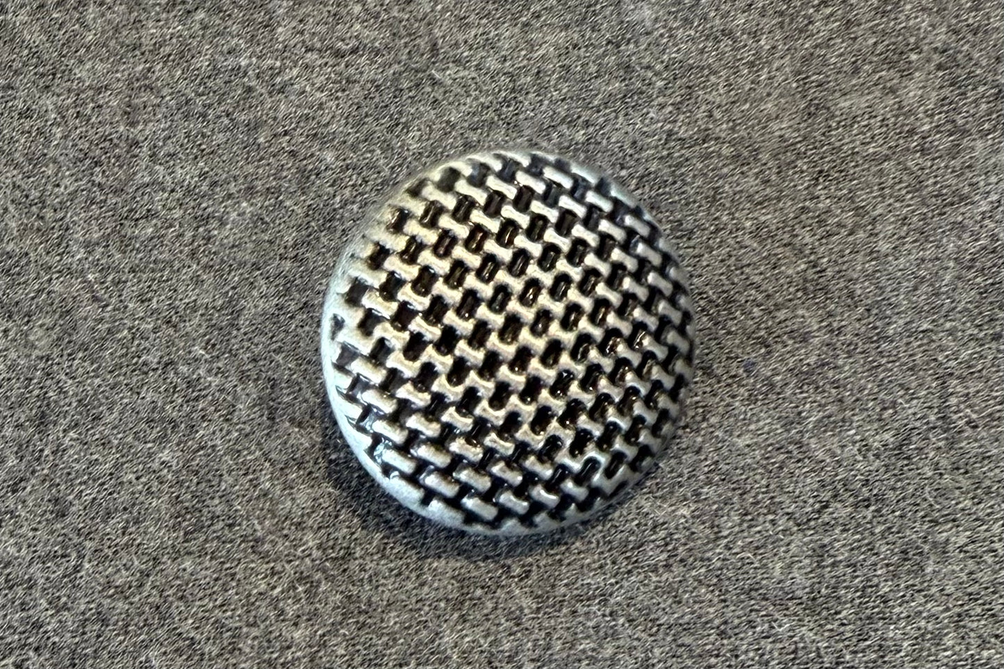 Mesh-Textured Metal Button