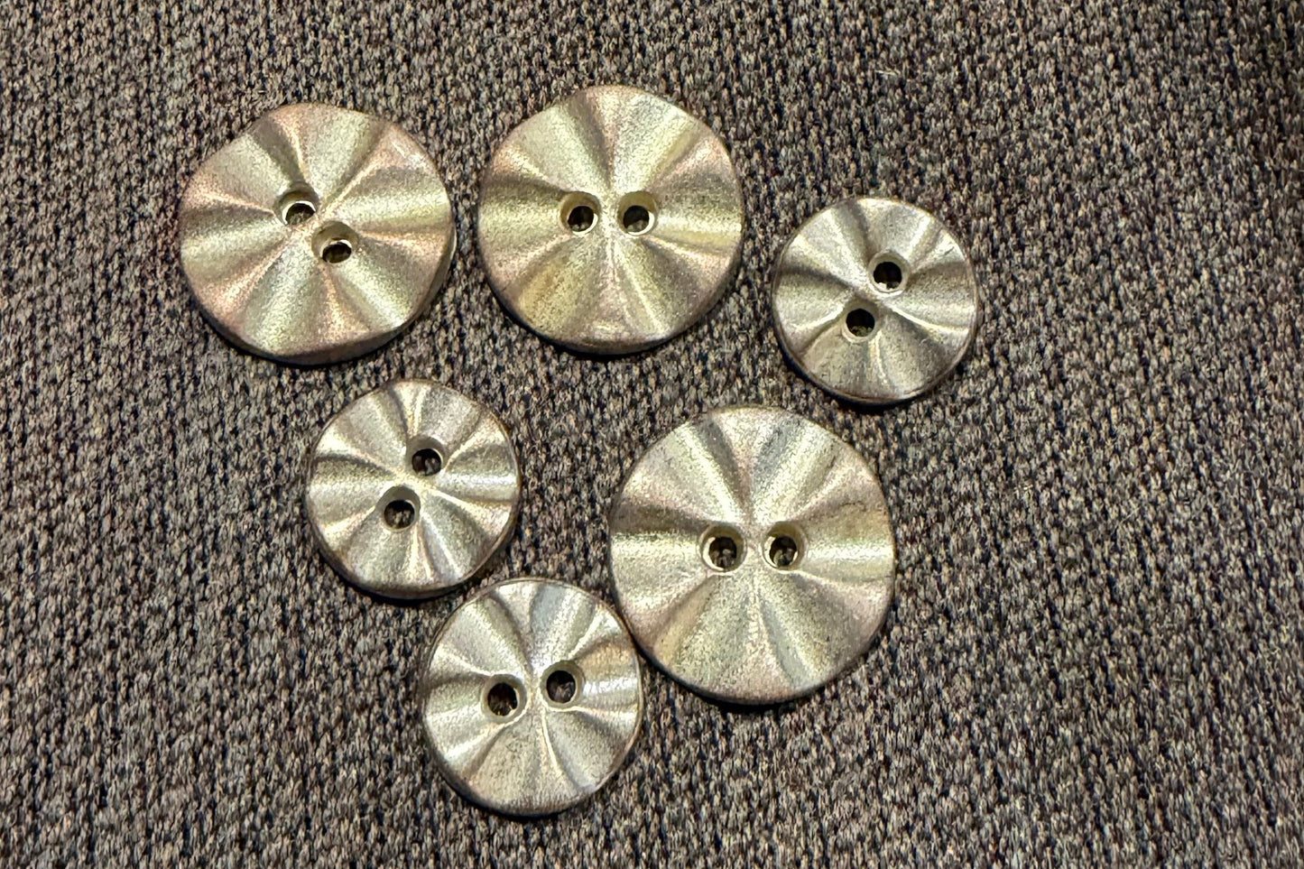 Metal Two-Toned Button in Two Sizes