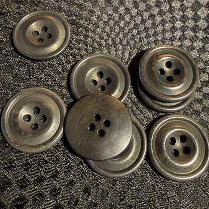 Natural Corozo Button in Grey (Two Sizes)