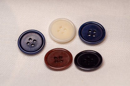 Traditional Corozo Button With Satin Finish (Two Sizes)