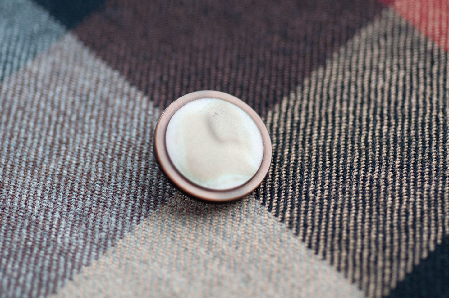 Suit or Coat Button With Stone-like Centre