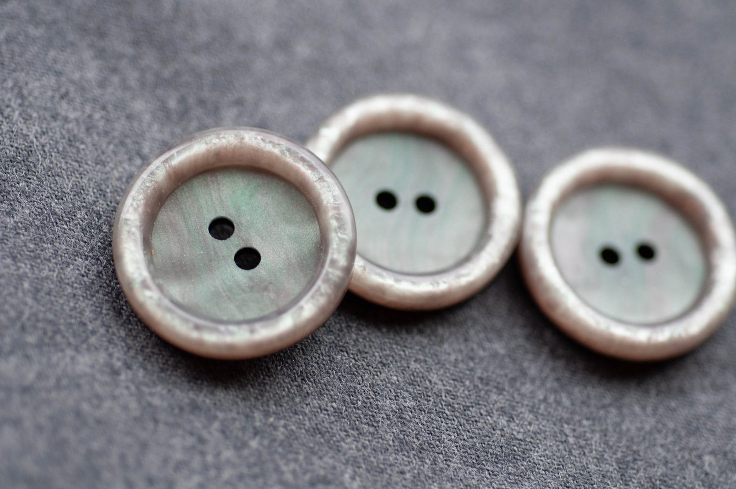 Grey Rimmed Button