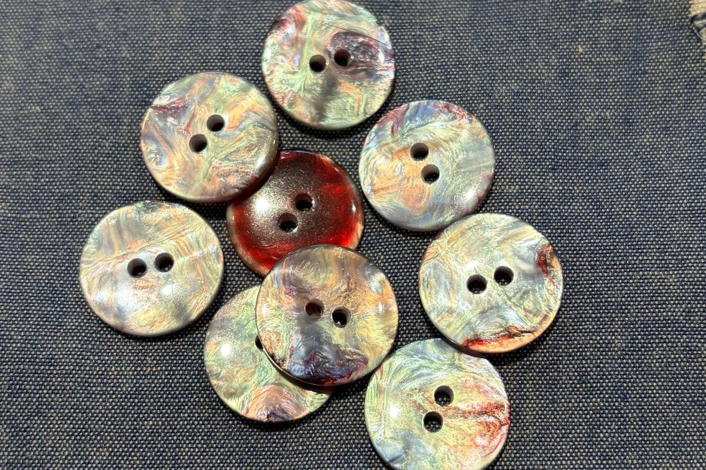 Resin Luminescent Button (Set of 9)