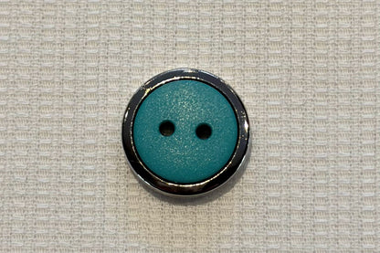 Resin Button with Silver Frame (Five Colours)